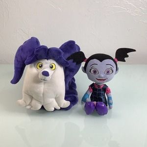 Disney Vampirina and Wolfe Dog plush toy bundle EUC